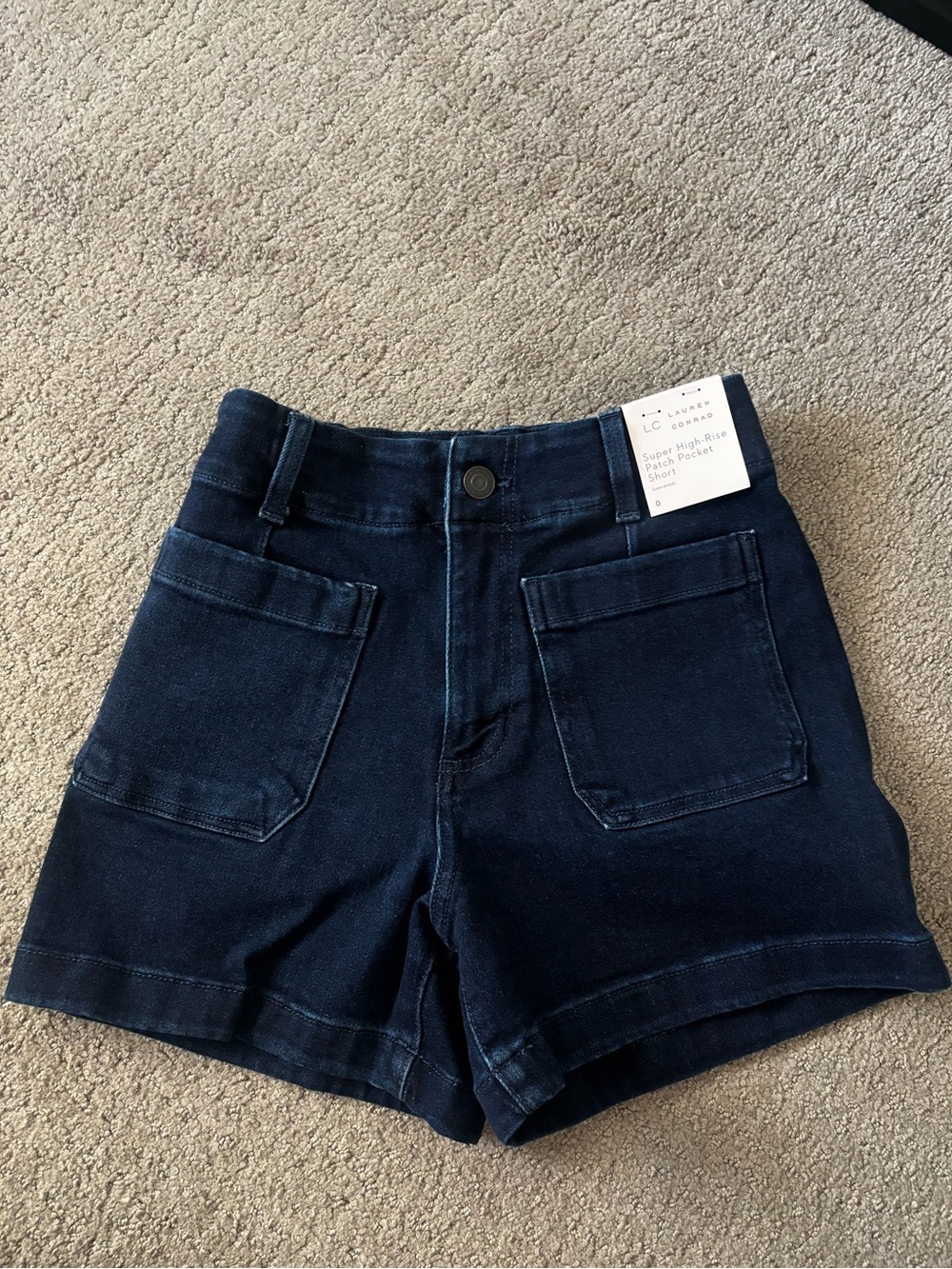 LC Lauren Conrad Women's Dark Blue Jean shorts - NEW**